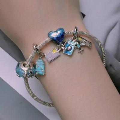 Hạt Charm Bạc Nữ đính đá CZ Giấc Mơ Du Lịch Adaline LILI 087041 2