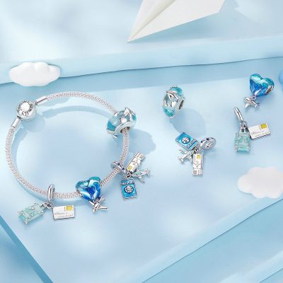 Hạt Charm Bạc Nữ đính đá CZ Giấc Mơ Du Lịch Adaline LILI 087041 3