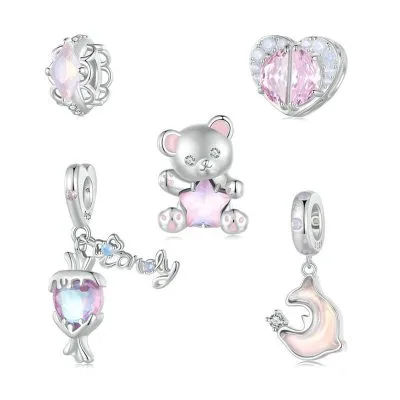 Hạt Charm Bạc Nữ đính đá CZ Giấc Mơ Ngọt Ngào Daphne LILI 087304 1