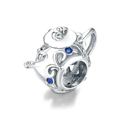 Hạt Charm Bạc Nữ đính đá CZ Hình ấm Trà Juliette LILI 089100 1