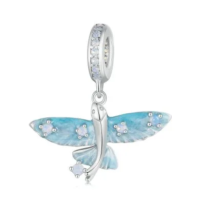 Hạt Charm Bạc Nữ đính đá CZ Hình Cá Chuồn Haven LILI 089593 1