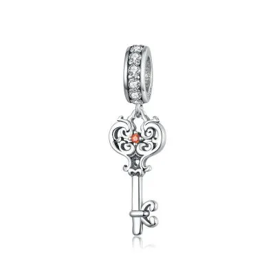 Hạt Charm Bạc Nữ đính đá CZ Hình Chìa Khóa Kiara LILI 089446 1