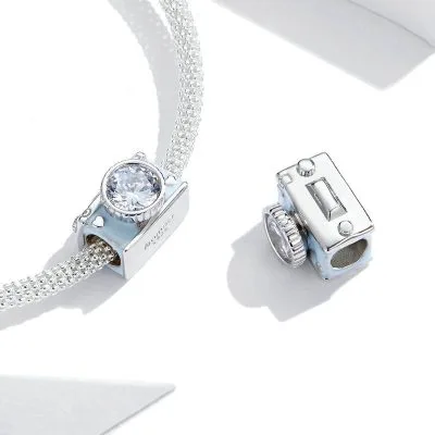 Hạt Charm Bạc Nữ đính đá CZ Hình Chiếc Máy ảnh Malia LILI 089518 2