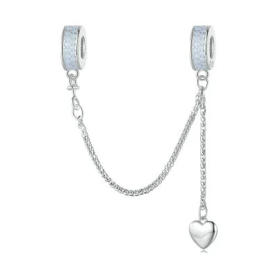 Hạt Charm Bạc Nữ đính đá CZ Hình Chuỗi Dây Trái Tim Melanie LILI 088927 1