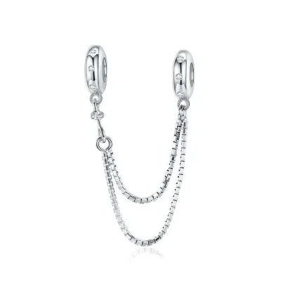Hạt Charm Bạc Nữ đính đá CZ Hình Chuỗi Hộp 2 Tầng Freya LILI 088914 1