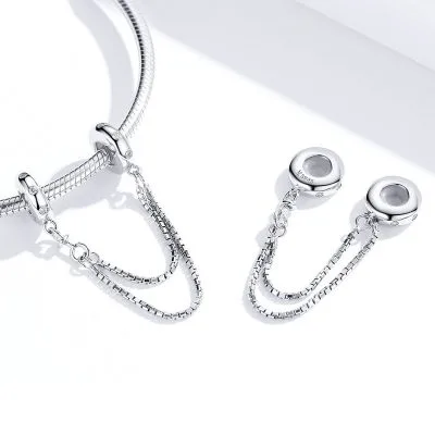Hạt Charm Bạc Nữ đính đá CZ Hình Chuỗi Hộp 2 Tầng Freya LILI 088914 2