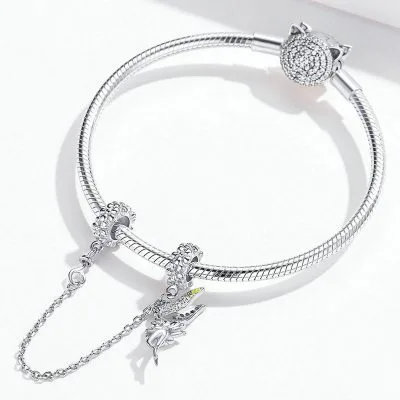 Hạt Charm Bạc Nữ đính đá CZ Hình Cô Tiên Lainey LILI 089145 3