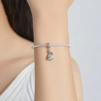 Hạt Charm Bạc Nữ đính đá CZ Hình Công Chúa Nhỏ Lia LILI 089418 3