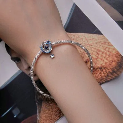 Hạt Charm Bạc Nữ đính đá CZ Hình Giấc Mơ Trời Sao Harow LILI 089488 2