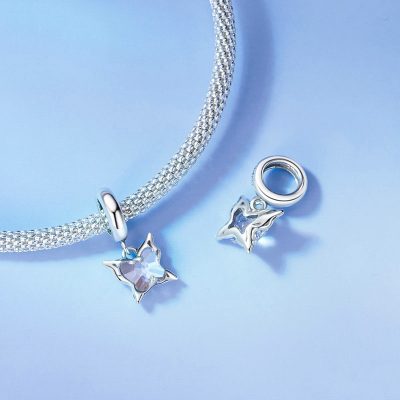 Hạt Charm Bạc Nữ đính đá CZ Hình Hồ điệp Alyssa LILI 089610 2