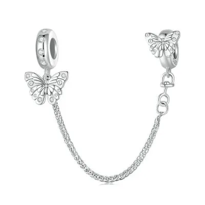 Hạt Charm Bạc Nữ đính đá CZ Hình Hồ điệp Ophelia LILI 089542 1