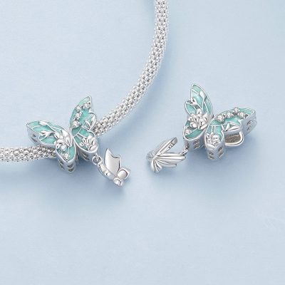 Hạt Charm Bạc Nữ đính đá CZ Hình Hồ điệp Serenity LILI 088658 5