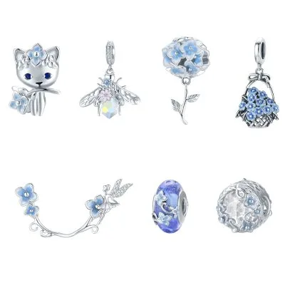 Hạt Charm Bạc Nữ đính đá CZ Hình Hoa Cẩm Tú Cầu Aitana LILI 087513 16