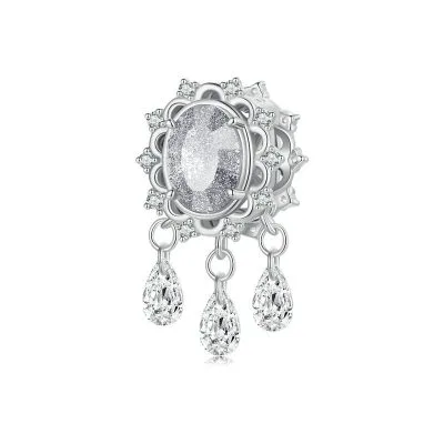 Hạt Charm Bạc Nữ đính đá CZ Hình Hoa Mặt Trời Elsie LILI 089192 1