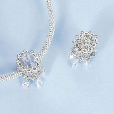 Hạt Charm Bạc Nữ đính đá CZ Hình Hoa Mặt Trời Elsie LILI 089192 2