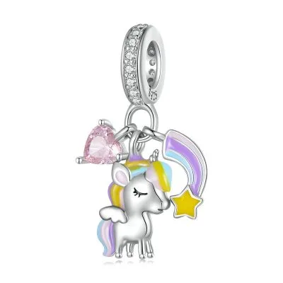 Hạt Charm Bạc Nữ đính đá CZ Hình Kỳ Lân Evie LILI 089550 1