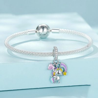 Hạt Charm Bạc Nữ đính đá CZ Hình Kỳ Lân Evie LILI 089550 5