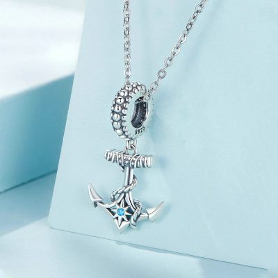 Hạt Charm Bạc Nữ đính đá CZ Hình Mỏ Neo Gemma LILI 089213 4