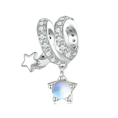 Hạt Charm Bạc Nữ đính đá CZ Hình Ngôi Sao 5 Cánh Blakely LILI 089131 1