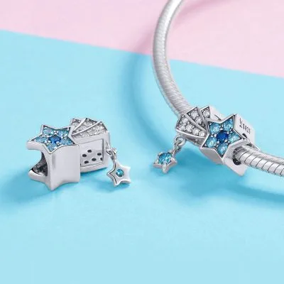 Hạt Charm Bạc Nữ đính đá CZ Hình Ngôi Sao Băng Alaina LILI 089235 3