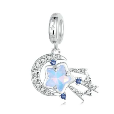 Hạt Charm Bạc Nữ đính đá CZ Hình Ngôi Sao Băng Astrid LILI 088447 1