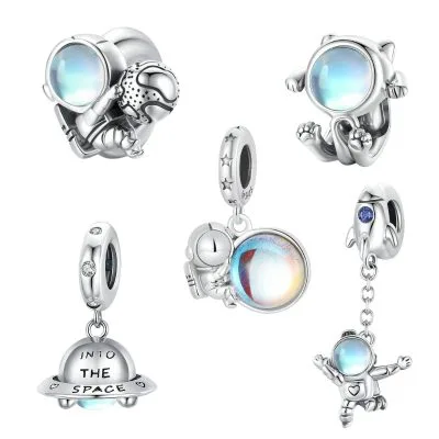 Hạt Charm Bạc Nữ đính đá CZ Hình Phi Hành Gia Adaline LILI 089399 12
