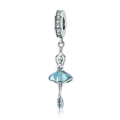 Hạt Charm Bạc Nữ đính đá CZ Hình Vũ Công Ba Lê Ariella LILI 089178 1