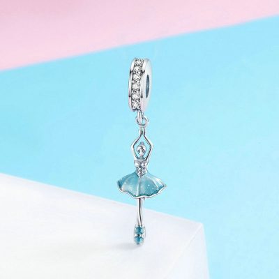 Hạt Charm Bạc Nữ đính đá CZ Hình Vũ Công Ba Lê Ariella LILI 089178 4