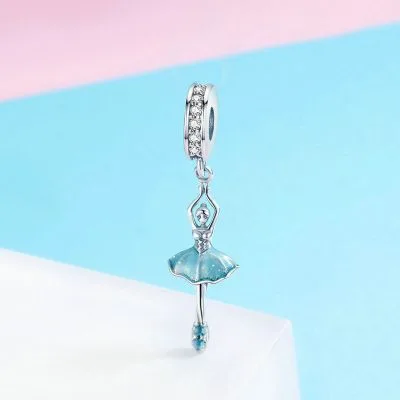 Hạt Charm Bạc Nữ đính đá CZ Hình Vũ Công Ba Lê Ariella LILI 089178 4