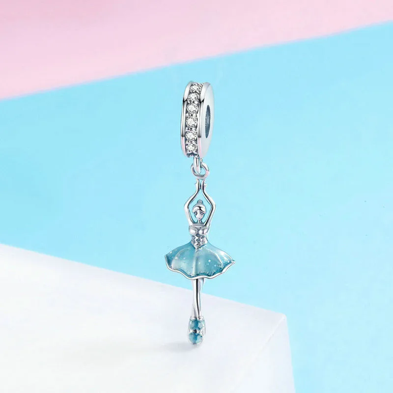 Hạt Charm Bạc Nữ đính đá CZ Hình Vũ Công Ba Lê Ariella LILI 089178 4