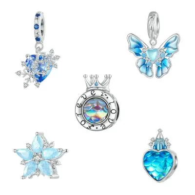 Hạt Charm Bạc Nữ đính đá CZ Hoa Tuyết Ophelia LILI 087234 14