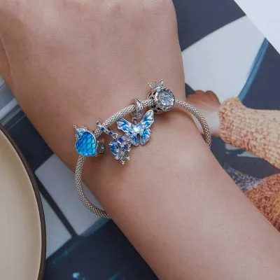 Hạt Charm Bạc Nữ đính đá CZ Hoa Tuyết Ophelia LILI 087234 2
