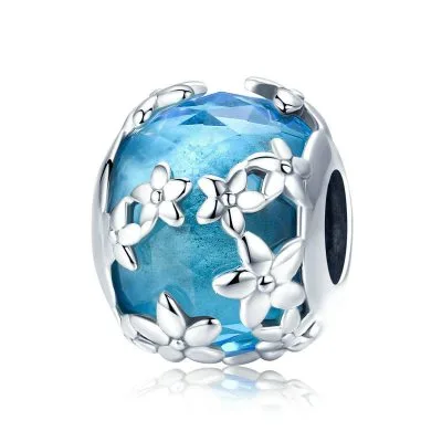 Hạt Charm Bạc Nữ Hình Bông Hoa 5 Cánh Reagan LILI 089055 1