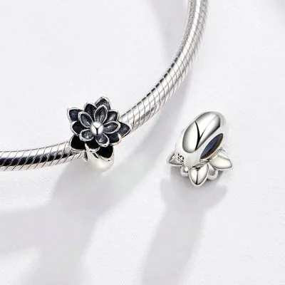 Hạt Charm Bạc Nữ Hình Bông Hoa Sen Lucia LILI 088885 2