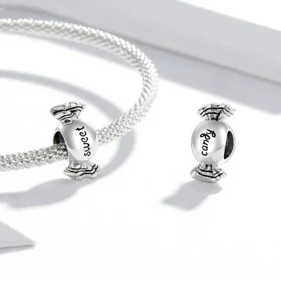 Hạt Charm Bạc Nữ Hình Chiếc Kẹo Sweet Candy LILI 089255 2