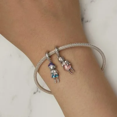 Hạt Charm Bạc Nữ Hình đôi Nam Nữ Dễ Thương Lilith LILI 087218 2