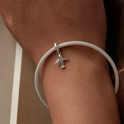 Hạt Charm Bạc Nữ Hình Máy Bay Payton LILI 089619 2