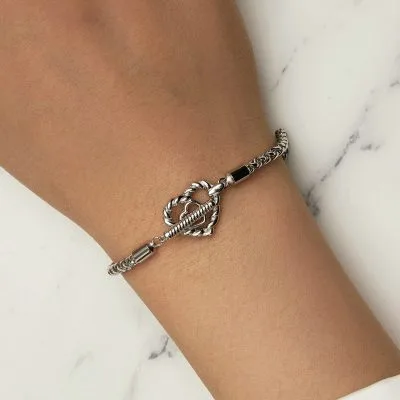 Vòng Pandora Bạc Nữ Chuỗi Xoắn Hình Trái Tim Frances LILI 090231 2