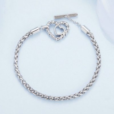 Vòng Pandora Bạc Nữ Chuỗi Xoắn Hình Trái Tim Frances LILI 090231 5