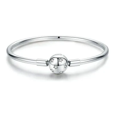 Vòng Pandora Bạc Nữ Dạng Kiềng đính đá CZ Hình Ngôi Sao Elle LILI 090096 1