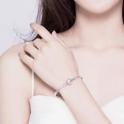 Vòng Pandora Bạc Nữ Dạng Kiềng đính đá CZ Hình Ngôi Sao Elle LILI 090096 6