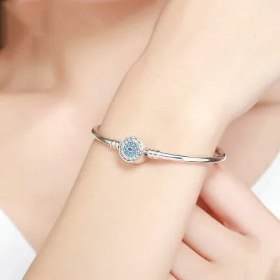 Vòng Pandora Bạc Nữ Dạng Kiềng đính đá CZ Tròn Arielle LILI 090070 3