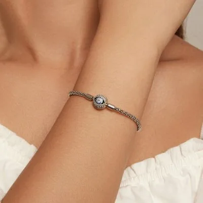 Vòng Pandora Bạc Nữ đính đá CZ Izabella LILI 090033 2