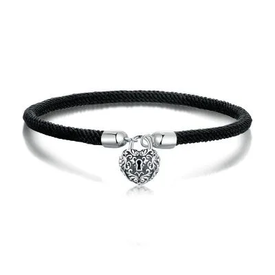 Vòng Pandora Dây Bện Bạc Nữ Khóa Trái Tim Esme LILI 089713 1