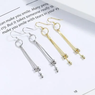 Bông Tai Bạc Nữ Chuỗi Dây Dài Amethyst LILI 102704 1