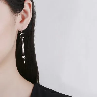 Bông Tai Bạc Nữ Chuỗi Dây Dài Amethyst LILI 102704 3