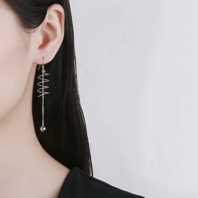 Bông Tai Bạc Nữ Chuỗi Dây Dài Bernadette LILI 102723 3