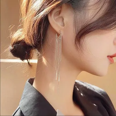 Bông Tai Bạc Nữ Chuỗi Dây Dài Ellianna LILI 102510 4