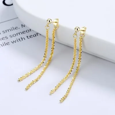 Bông Tai Bạc Nữ Chuỗi Dây Xù Alice LILI 102651 1