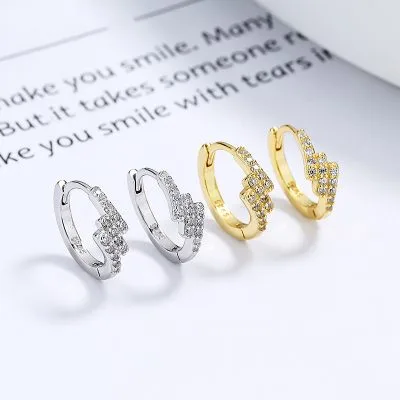 Bông Tai Bạc Nữ đính đá CZ Esmeralda LILI 102964 1